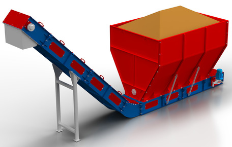 Бункер с скребковым конвейером